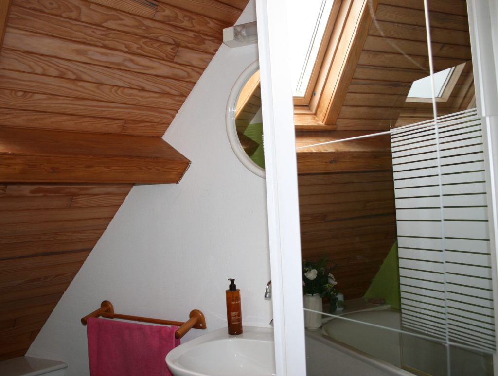 Salle de bain avec baignoire